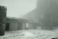 В сети показали фото снегопада в Карпатах
